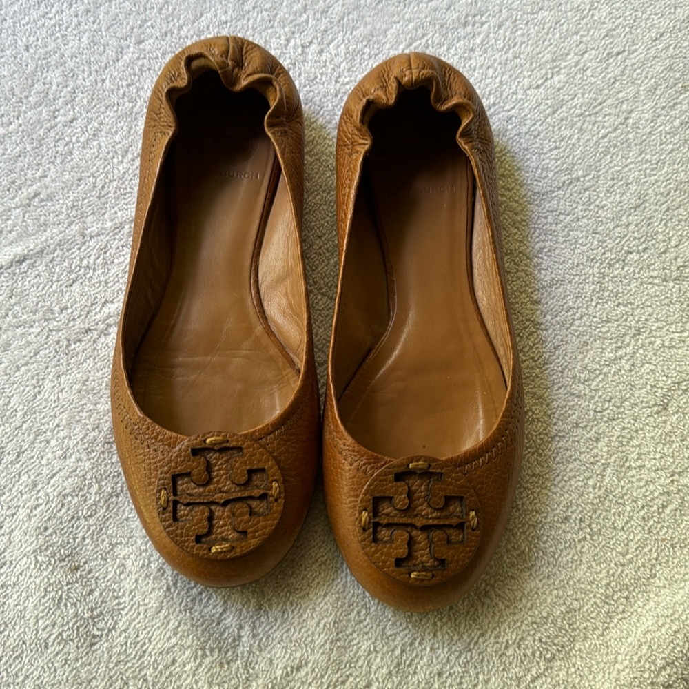 Tory Burch Brown Leather Flats